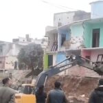 गोड़धोइया नाला निर्माण में